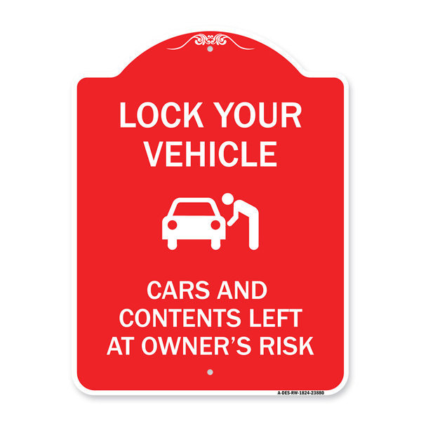 Signmission Designer Series Sign Lock Your Vehicle Cars And